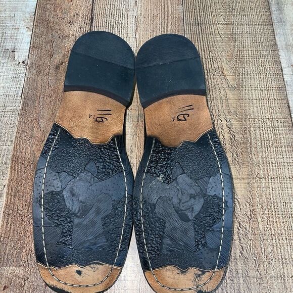 BED STU-Grunge Black Pebbled Leather Loafer Slip On Shoe Men's - Picture 8 of 10